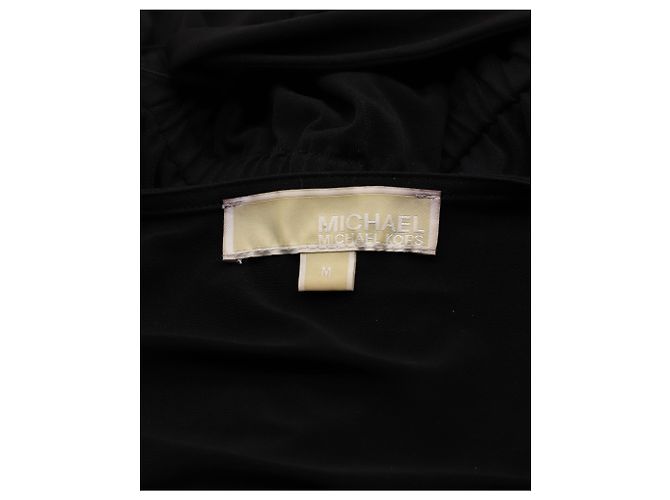 Mono largo de poliéster negro con tachuelas de jersey elástico de Michael Kors - vista 2