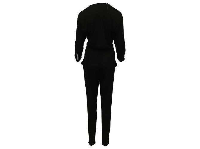 Mono largo de poliéster negro con tachuelas de jersey elástico de Michael Kors - vista 3