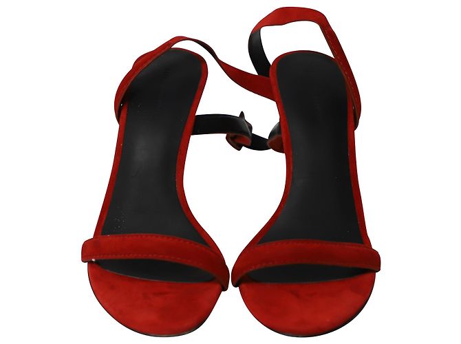 Alexander Wang Julie Riemchensandalen aus rotem Wildleder - Ansicht 2