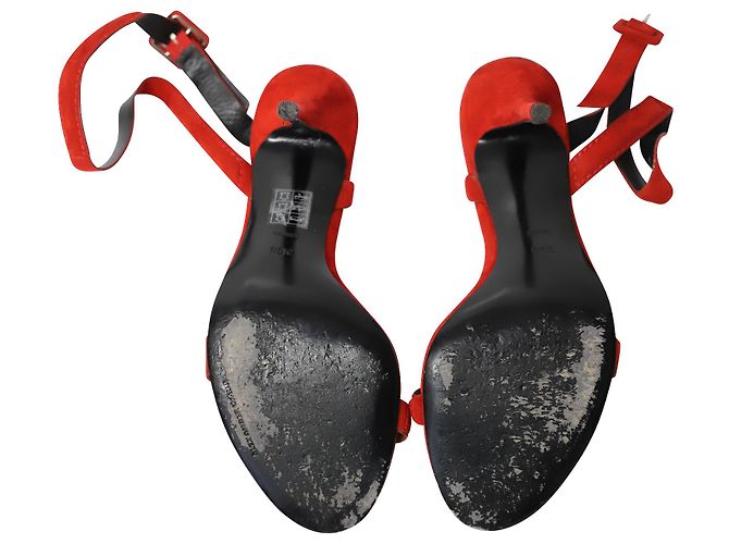 Alexander Wang Julie Riemchensandalen aus rotem Wildleder - Ansicht 6