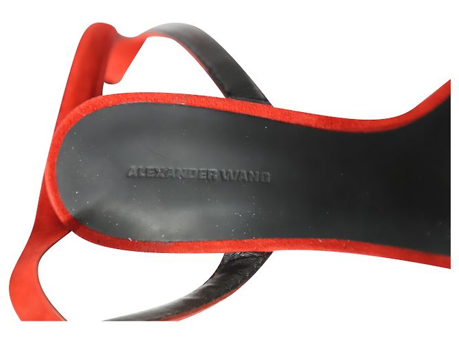 Alexander Wang Julie Riemchensandalen aus rotem Wildleder - Ansicht 8
