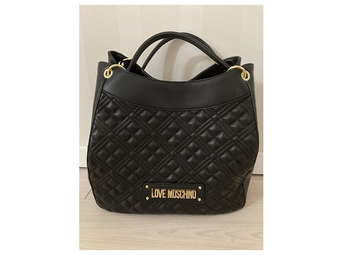 Borsa a mano Love Moschino nera trapuntata Nero - vista 10