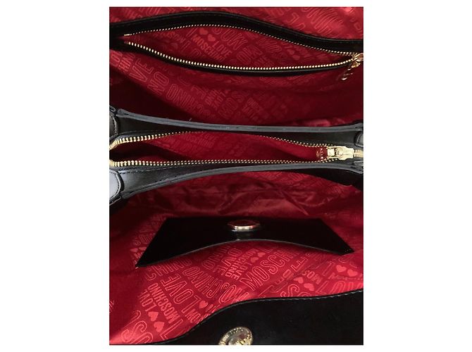 Borsa a mano Love Moschino nera trapuntata Nero - vista 6