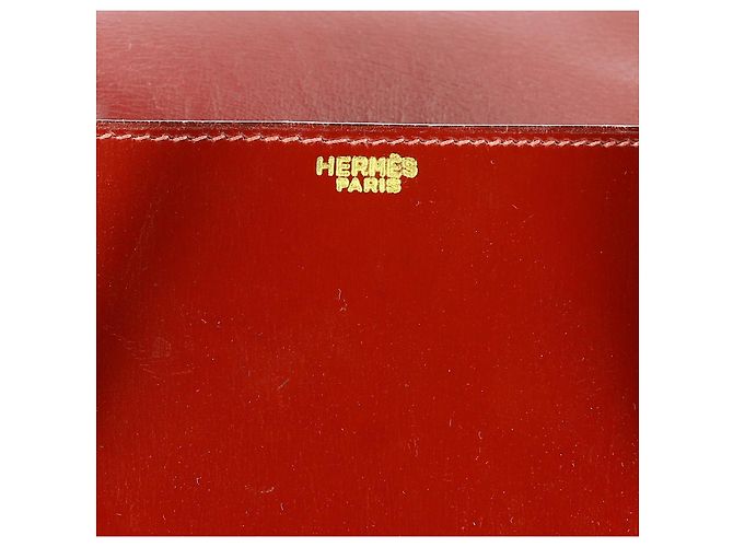 Drag Hermès Couro Hermes Borgonha 60saco de arrastar Bordeaux - vista 10