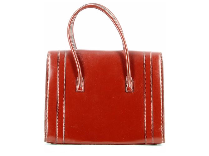 Drag Hermès Couro Hermes Borgonha 60saco de arrastar Bordeaux - vista 2