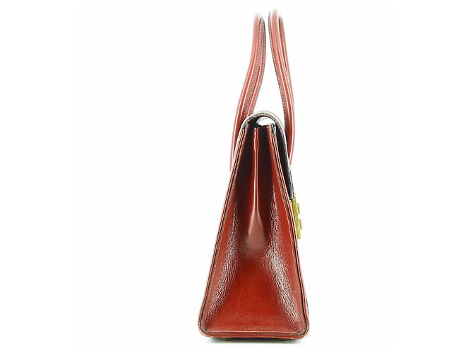 Drag Hermès Couro Hermes Borgonha 60saco de arrastar Bordeaux - vista 4