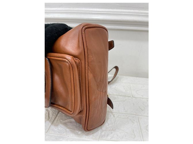 Bamboo Gucci Zaino vintage con manico in bambù Marrone Bronzo - vista 8