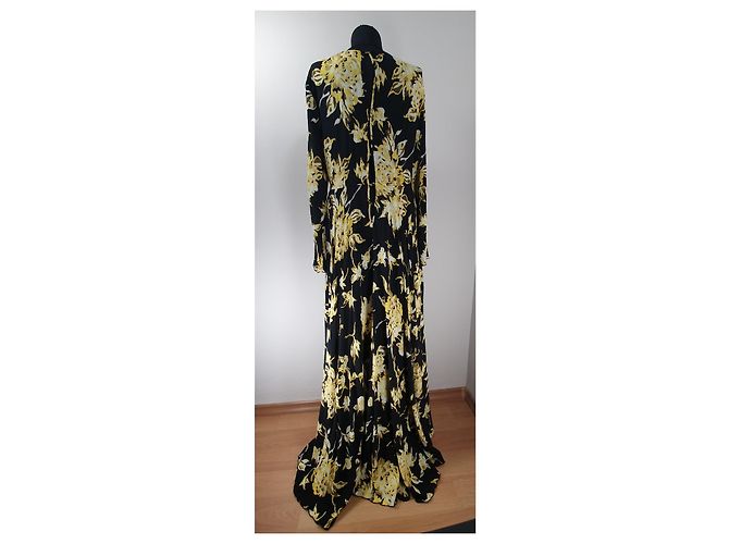 Free People Maxikleid Blumenmuster Schwarz Gelb - Ansicht 4