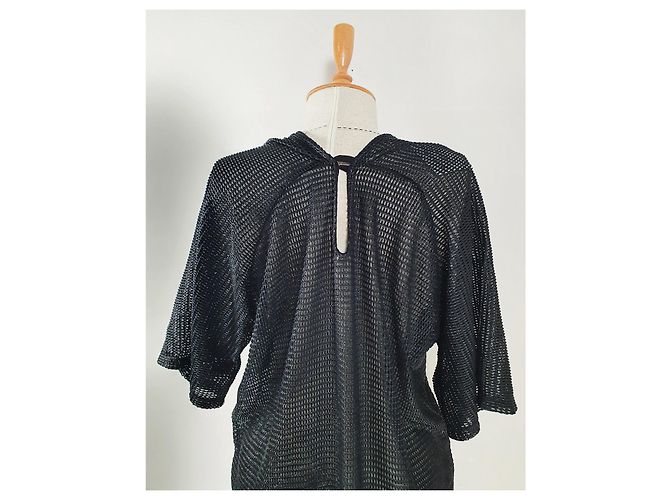 Autre Marque Rabens Saloner Mesh Kleid Tunika Schwarz - Ansicht 5