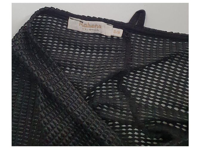 Autre Marque Rabens Saloner Mesh Kleid Tunika Schwarz - Ansicht 6
