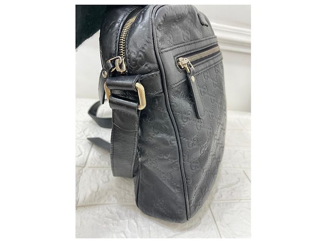 Gucci Borsa messenger unisex in pelle Nero - vista 5