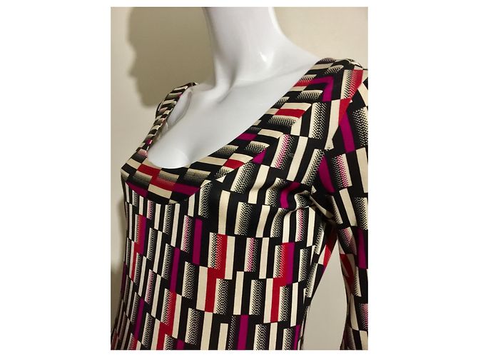 Diane Von Furstenberg DvF Aggie Seidenjersey Kleid Mehrfarben - Ansicht 3