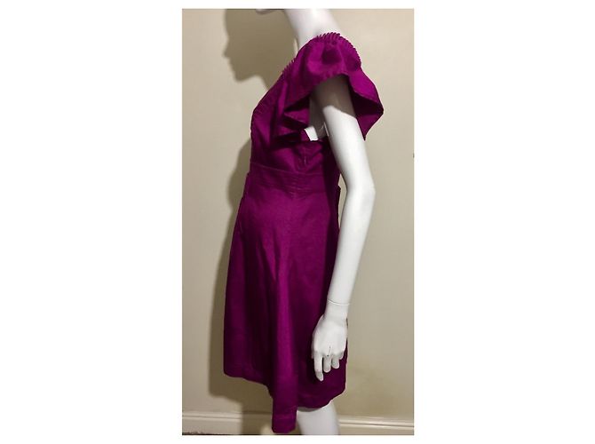 Diane Von Furstenberg DvF atemberaubendes Kleid in Lila/Fuchsia Fuschia - Ansicht 3