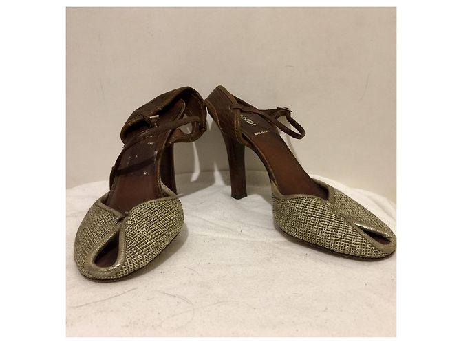 Sandali Fendi in rete metallica - vintage Argento D'oro - vista 2