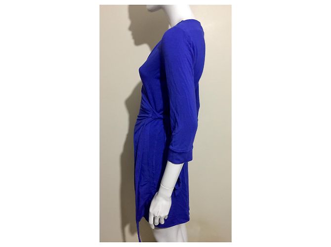 Diane Von Furstenberg DvF New Julian Two Mini-Wickelkleid Blau - Ansicht 3