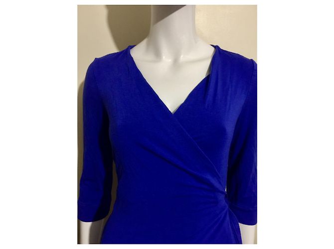 Diane Von Furstenberg DvF New Julian Two Mini-Wickelkleid Blau - Ansicht 4