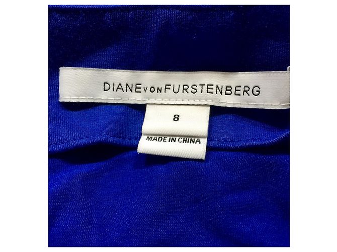 Diane Von Furstenberg DvF New Julian Two Mini-Wickelkleid Blau - Ansicht 5