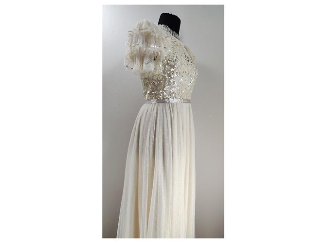 Vestido Needle & Thread Champanhe - vista 3