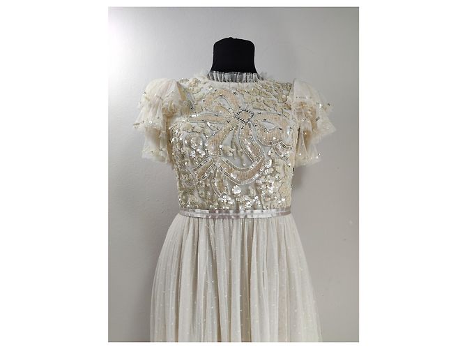 Vestido Needle & Thread Champanhe - vista 4
