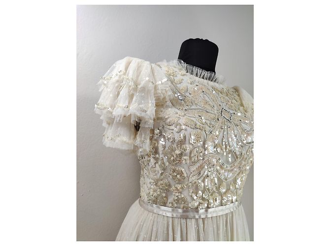 Vestido Needle & Thread Champanhe - vista 5