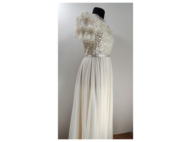 Vestido Needle & Thread Champanhe - vista 7