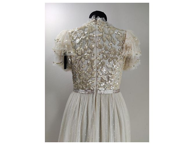 Vestido Needle & Thread Champanhe - vista 8