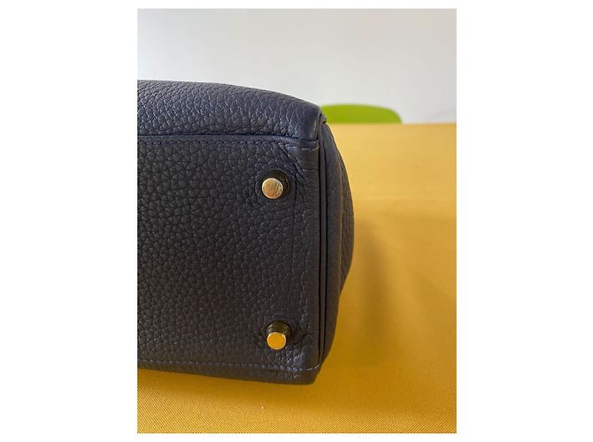 Borsa a mano Hermès Kelly 32 Blu in Pelle - vista 13