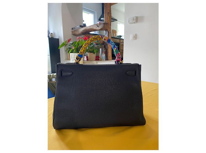Borsa a mano Hermès Kelly 32 Blu in Pelle - vista 2