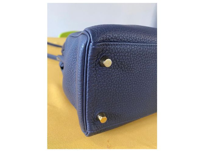 Borsa a mano Hermès Kelly 32 Blu in Pelle - vista 3