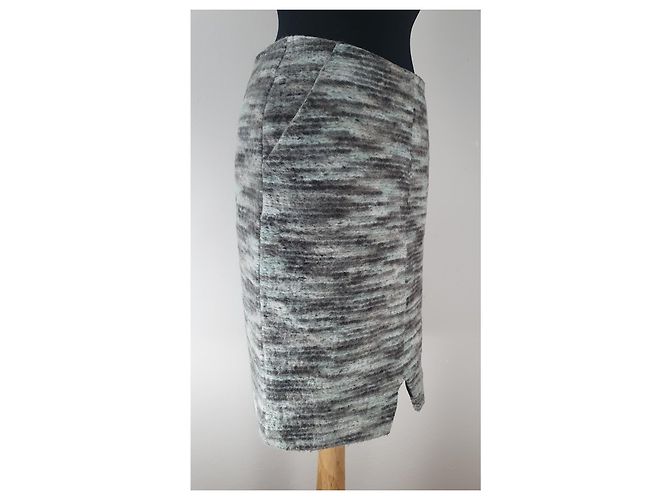 Falda Ola Designers Remix Gris Multicolor - vista 2