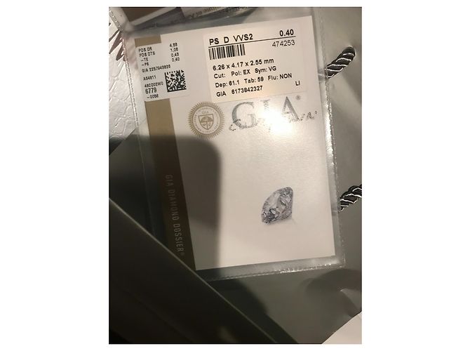COLAR DE DIAMANTE DE OURO BRANCO MESSIKA MINHA GRAVATA GÊMEA 0,40CT X2 - vista 7