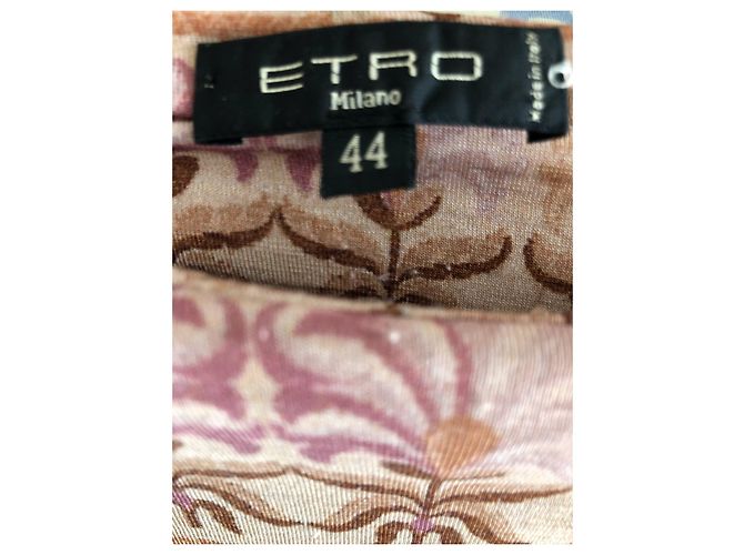 Etro Wollkleid Braun Schwarz Grün Orange Größe 44 - Ansicht 4