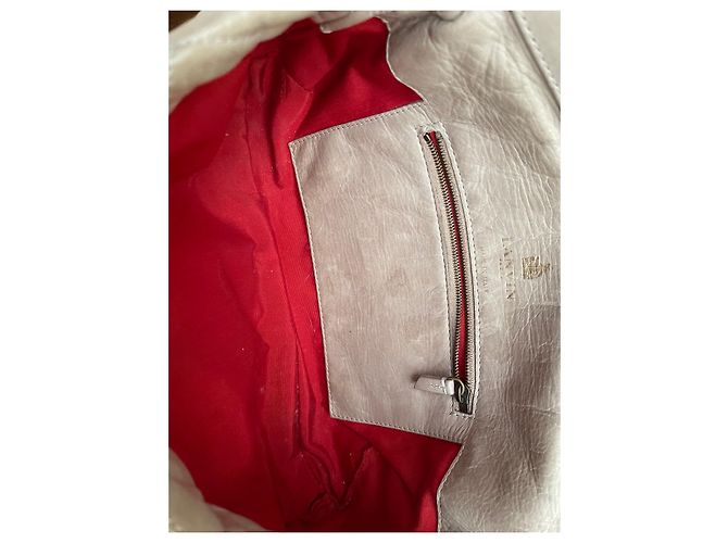 Borsa a mano Lanvin Happy in pelle taupe - vista 10