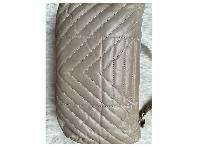 Borsa a mano Lanvin Happy in pelle taupe - vista 7