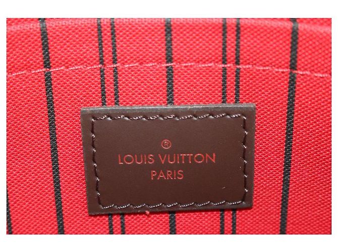 Louis Vuitton Damier Ebene Neverfull Pochette MM oder GM Wristlet Pouch - Ansicht 11