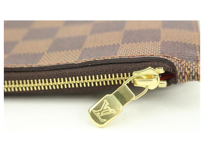 Louis Vuitton Damier Ebene Neverfull Pochette MM oder GM Wristlet Pouch - Ansicht 4