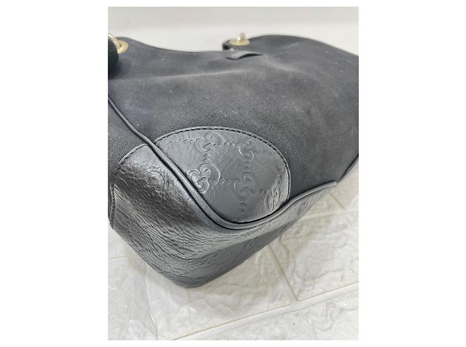 Borsa a tracolla Gucci Colbert in tela nera Nero - vista 6
