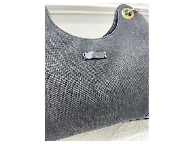 Borsa a tracolla Gucci Colbert in tela nera Nero - vista 9