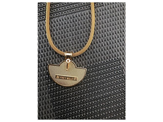 Collana Frey Wille con Ciondolo Mezza Luna Tributo a Gustav Klimt Nero D'oro Grigio Rame - vista 5