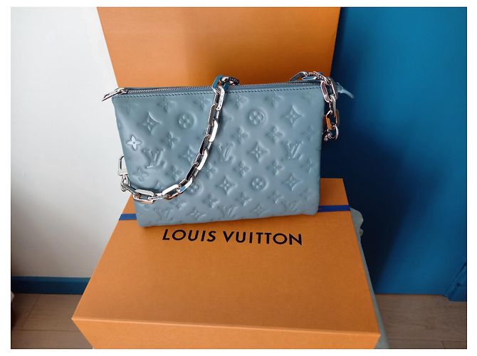 Louis Vuitton Borsa da ghiacciaio Coussin PM Bleu Blu - vista 2