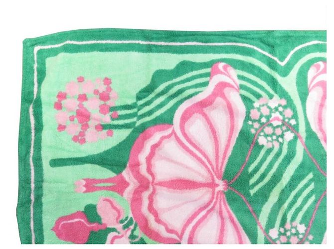 Hermès DRAP DE PLAGE HERMES PAPILLONS SERVIETTE DE BAIN COTON VERT BEACH TOWEL - vue 2