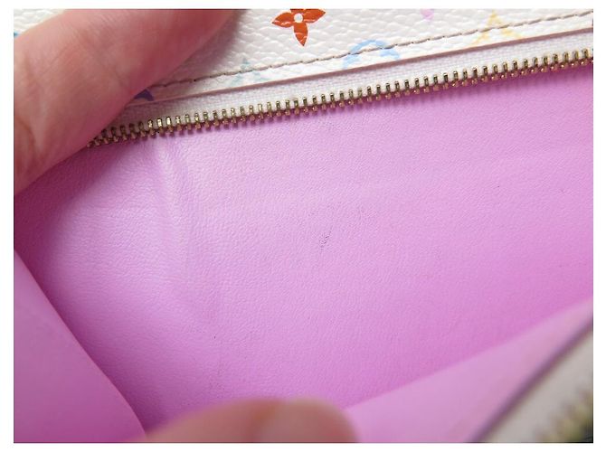 LOUIS VUITTON EUGENIE CANVAS MONOGRAM MURAKAMI LV WALLET CARTERA Blanco - vista 10