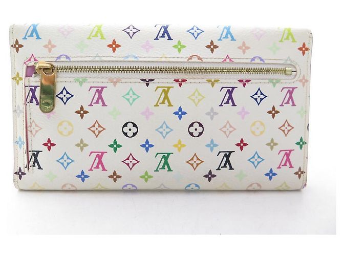 LOUIS VUITTON EUGENIE CANVAS MONOGRAM MURAKAMI LV WALLET CARTERA Blanco - vista 2