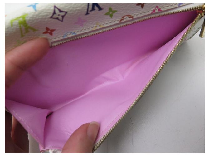LOUIS VUITTON EUGENIE CANVAS MONOGRAM MURAKAMI LV WALLET CARTERA Blanco - vista 9