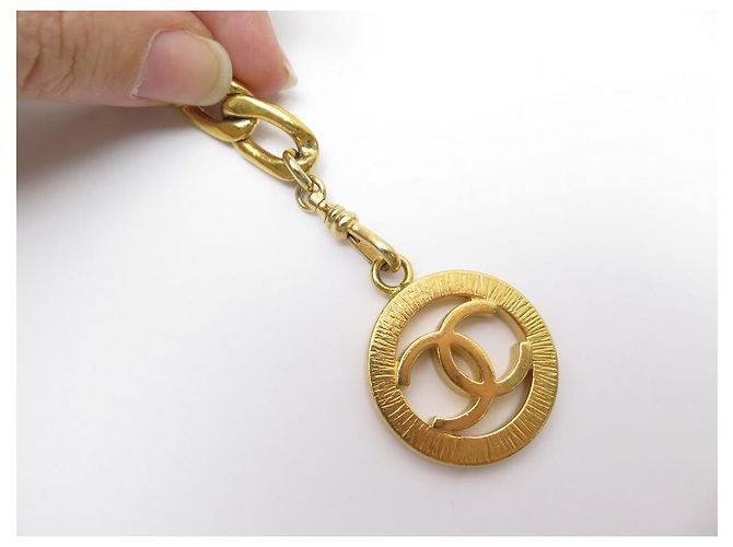 VINTAGE CHANEL GÜRTELKETTE MEDAILLON LOGO CC T 75 85 GOLDENE GÜRTELKETTE - Ansicht 5