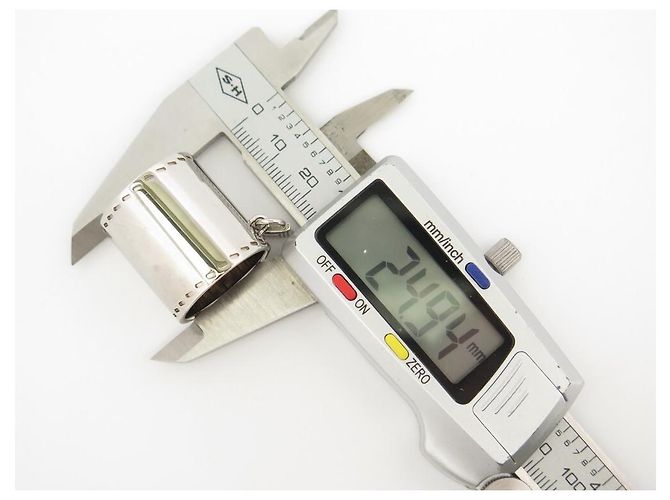 Kelly Hermès HERMES SCIARPA ANELLO PADENAS KELY IN METALLO ARGENTO SCIARPA A SCATOLA QUADRATA - vista 5