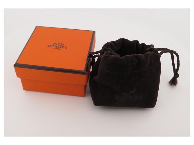 Kelly Hermès HERMES SCIARPA ANELLO PADENAS KELY IN METALLO ARGENTO SCIARPA A SCATOLA QUADRATA - vista 6