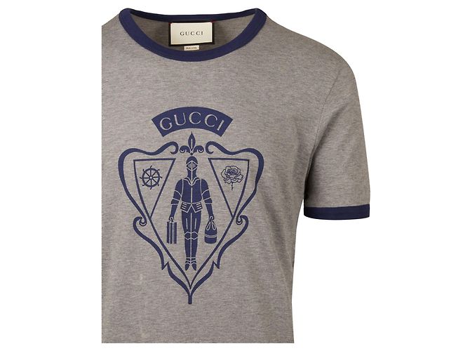 Gucci Crest Print Cotton T-Shirt - view 3