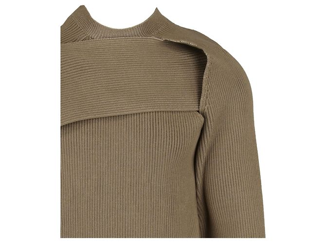Bottega Veneta Asymmetrischer gerippter Herrenpullover - Ansicht 3