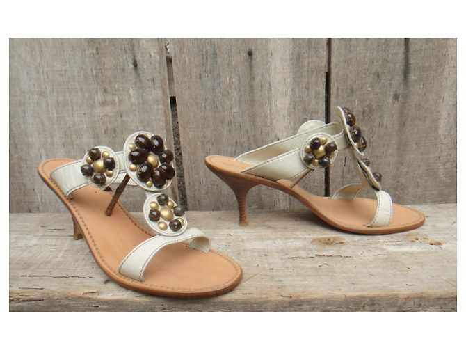Sandali con tacco Miu Miu p 38,5 Bianco - vista 2